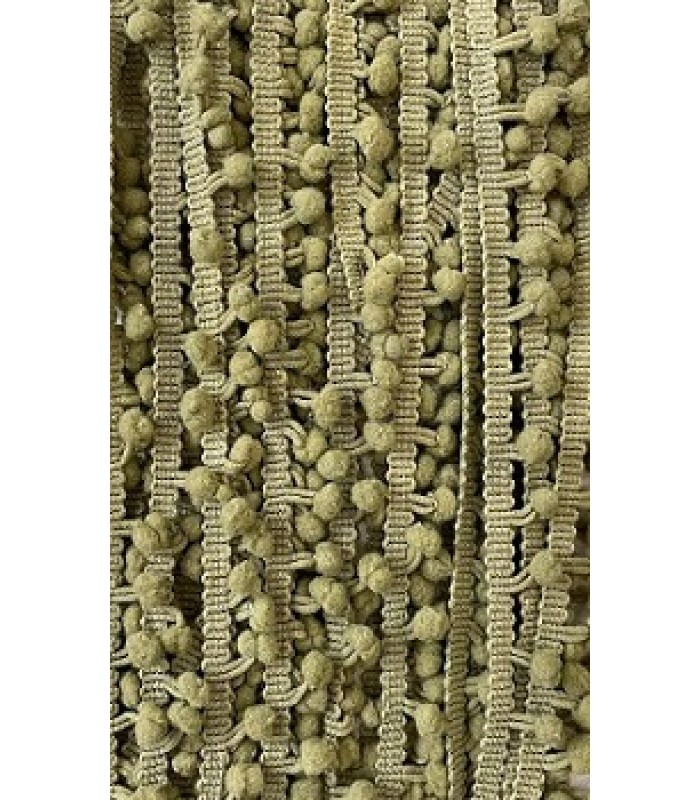 Tρέσα Mini Cotton Πον Πον Λαδί 0,5εκ. (ανά μέτρο)